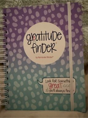 Gratitude Finder Spiral Journal by - Purple & Teal